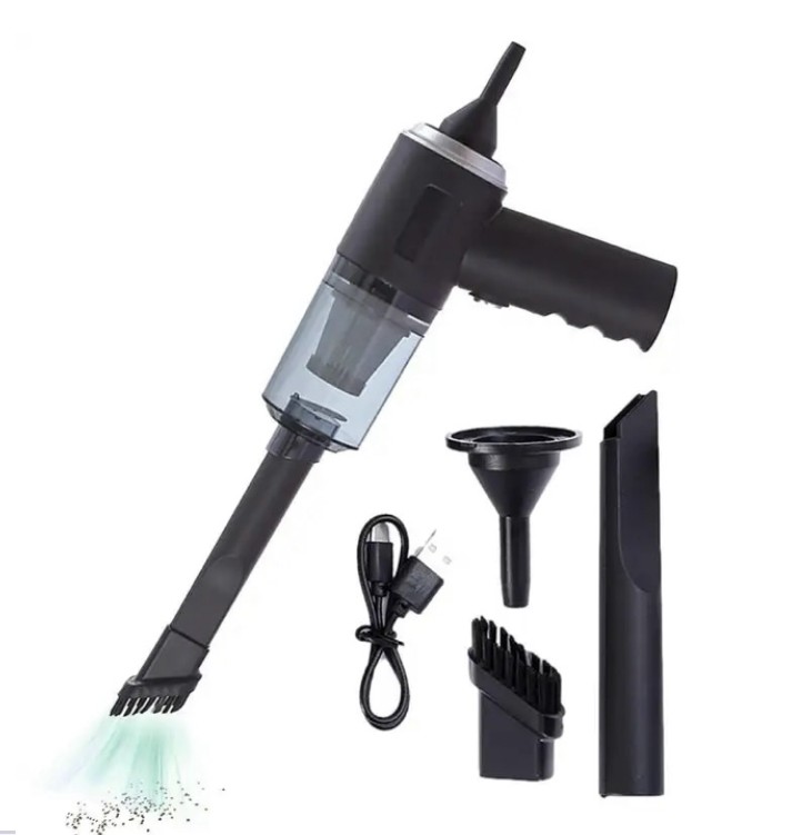 Aspirateur Portable 4 en 1 pour voiture et maison, avec souffleur, accessoires de nettoyage à main sans fil