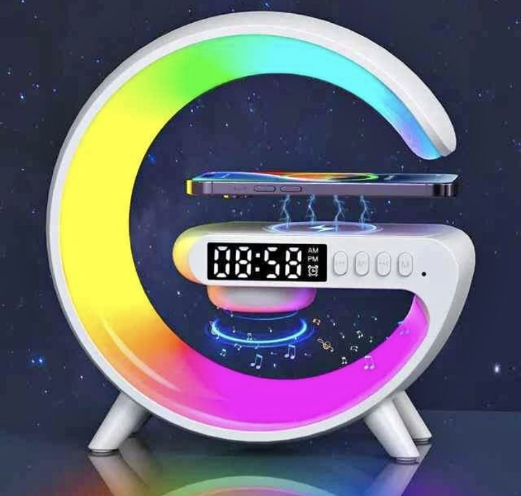 Support de chargeur sans fil, haut-parleur Multifonction - Lampe de Chambre Sans Fil