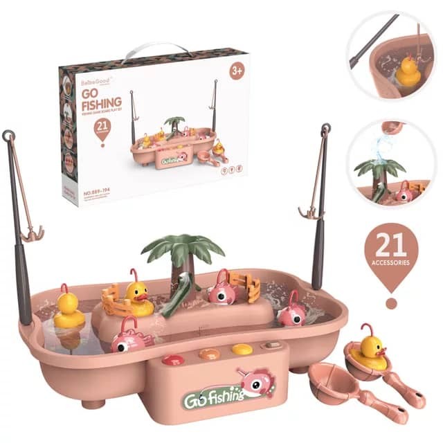 Coffrets 20 Pièces, Jeux De Pêche Avec Sons, Lumière, Canne, Lots De Canards, Arbre De Déco vert,  Etc, Jouets Éducatifs Pour Enfants Filles Et Garçons De 3 Ans À 12 Ans