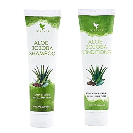 Forever Nuevo y Mejorado Aloe-Jojoba Champú y Acondicionador Enjuague (Sin SULFATO)