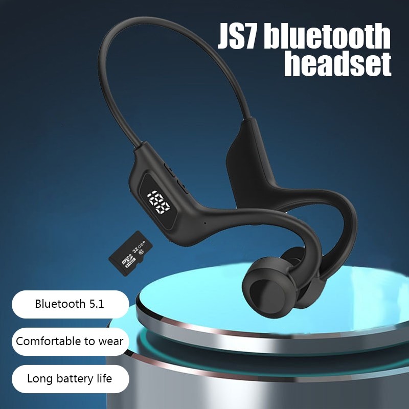 Écouteurs Bluetooth à conduction osseuse Open-Ear bleus