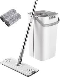 Tempsa Balai A Tête 360° Rotative + Seau A 2 Compartiments + 6pcs Tampon A Vadrouille