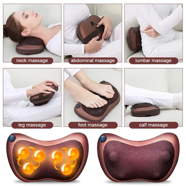Oreiller de massage pour le cou et le corps - Oreiller Shiatsu électronique