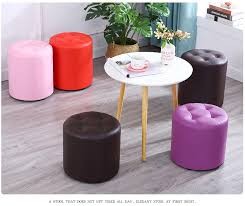 Coussin De Sol Pouf En Cuir  Tabouret Ottoman Rond