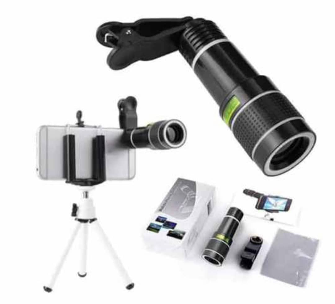 Anneaux Lumineux Led Ring Light, Trépied Zoom HD Universal Smartphone Optical Camera Lens, Universal Smartphone Caméra Optique Téléobjectif Clip Objectif Télescope