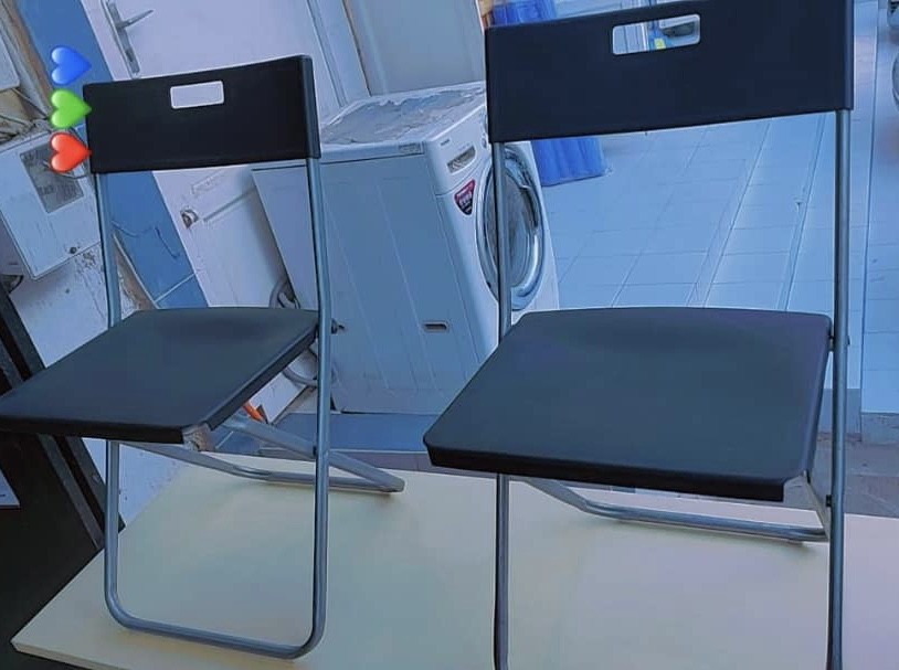 Chaise pliante, noir