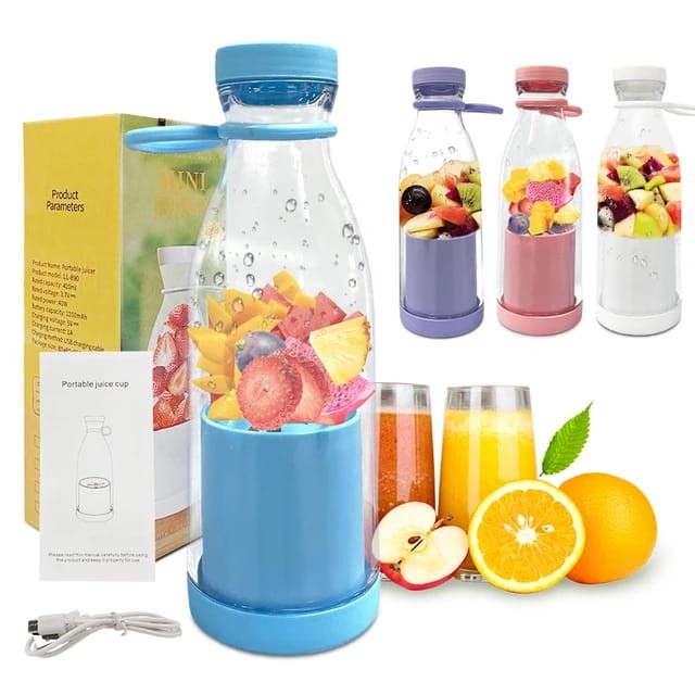 Mixeur électrique portable aste USB, presse-agrumes pour fruits frais 350ml