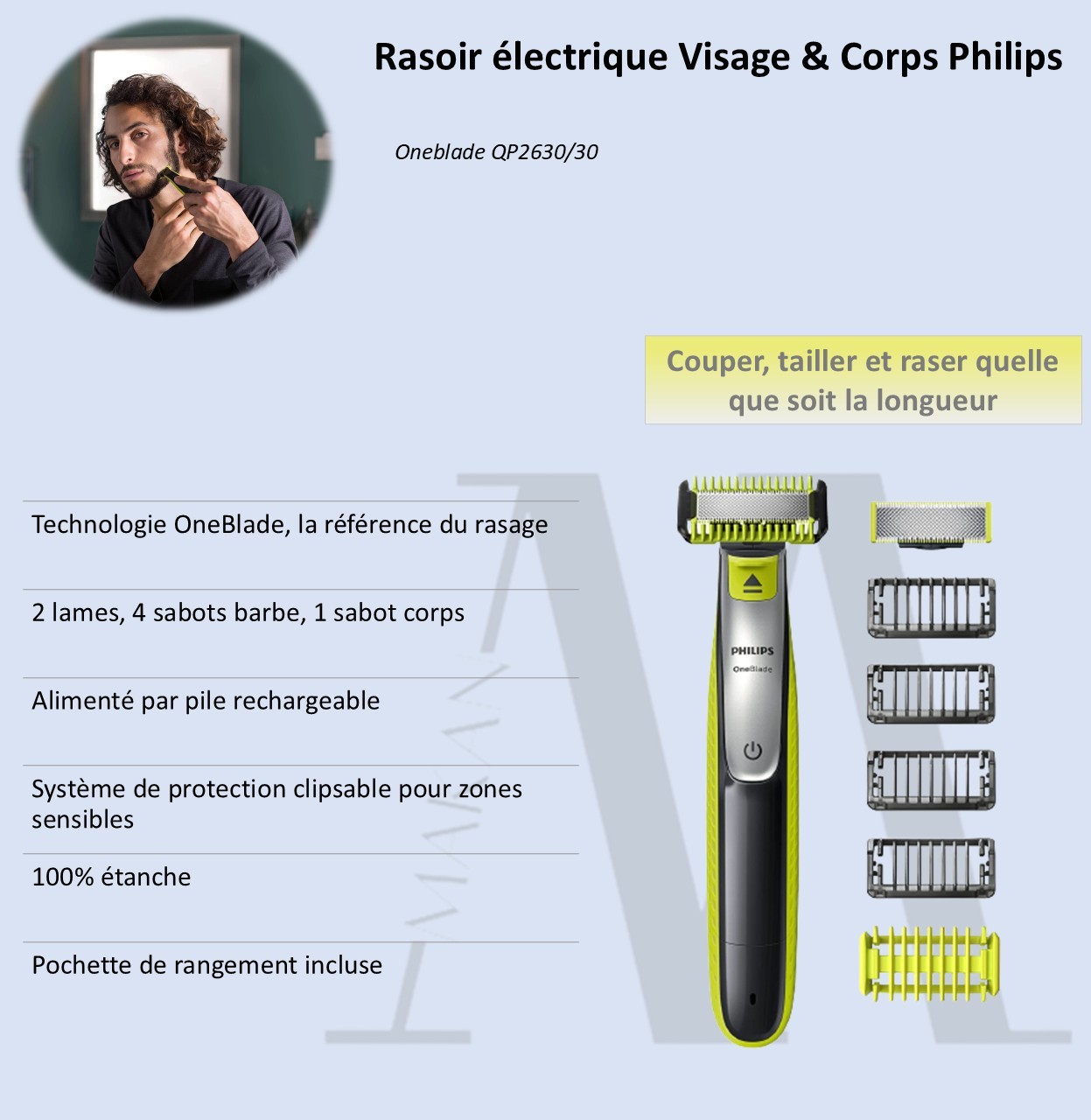 Rasoir électrique Philips Oneblade