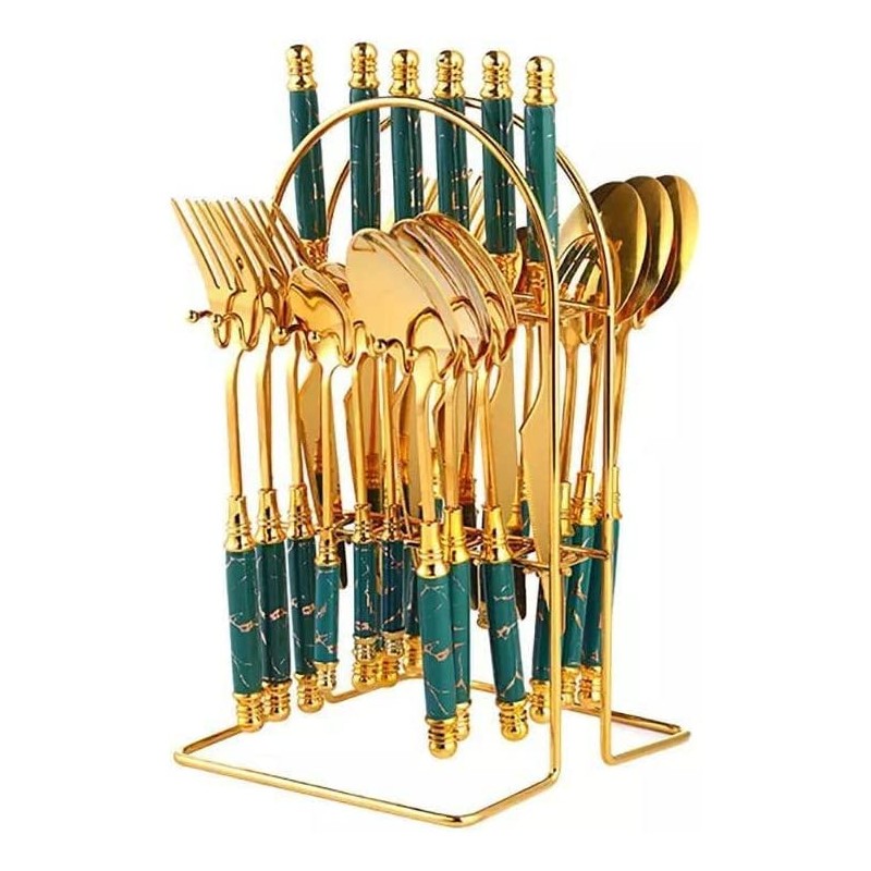 Service de vaisselle occidentale en acier inoxydable