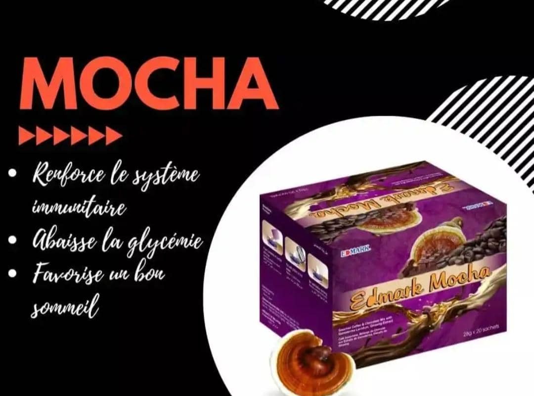 Mocha Café, Une Boisson Chocolatée Des Mélanges Des Racines De Ginseng Et De Ganoderma Produit 100% Naturel Sans Effets Secondaires