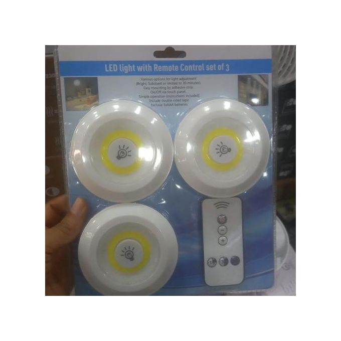 Kit de 3 LED light avec télécommande de contrôle