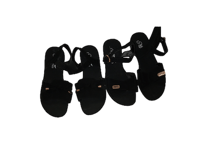 Pack de 3 Nus Pieds noires pour Femme