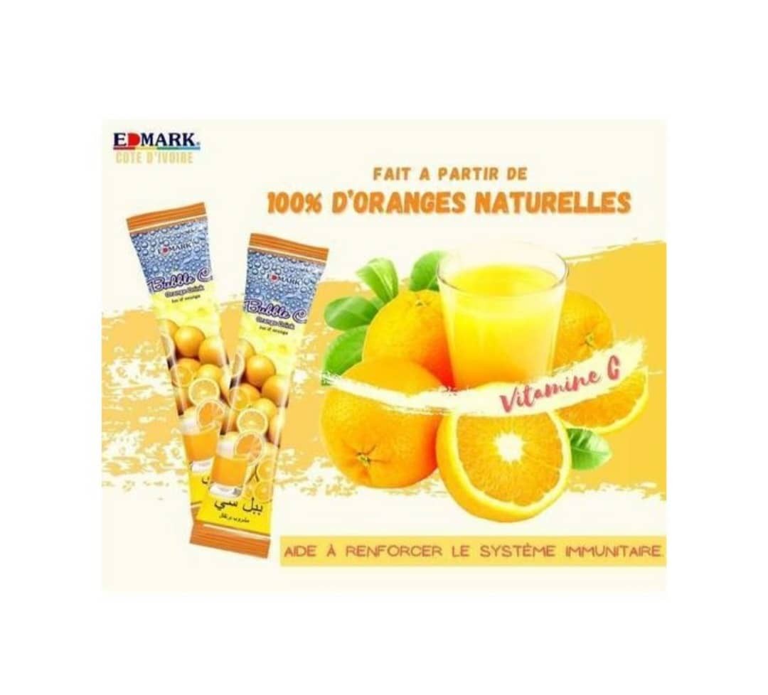 Bubble C Est Fabriqué À Partir De Jus D’orange Naturel Concentré Séché Par Pulvérisation, Stimuler Efficacement Le Système Immunitaire Pour Lutter Contre Les Rhumes Et Les Infections