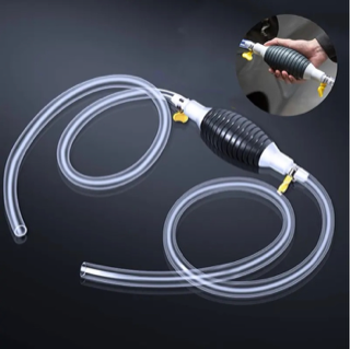 Pompe à main de siphon à haut débit Pompe à main de voiture manuelle manuelle portable pour  essence diesel huile liquide réservoir de poisson d’eau liquide avec tuyau de siphon 2M