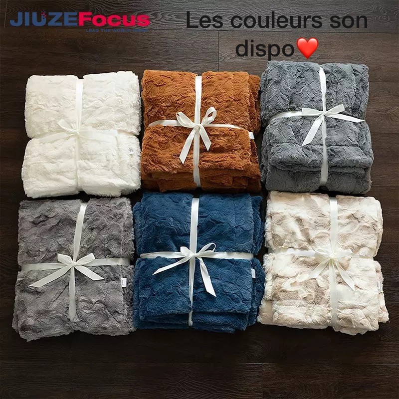 Couverture Double Couche épaisse, Douce Et Chaude, En Laine Sherpa, Plaid Géométrique, Taff Cachemire D'agneau, Cadeau Pour Filles, Hiver