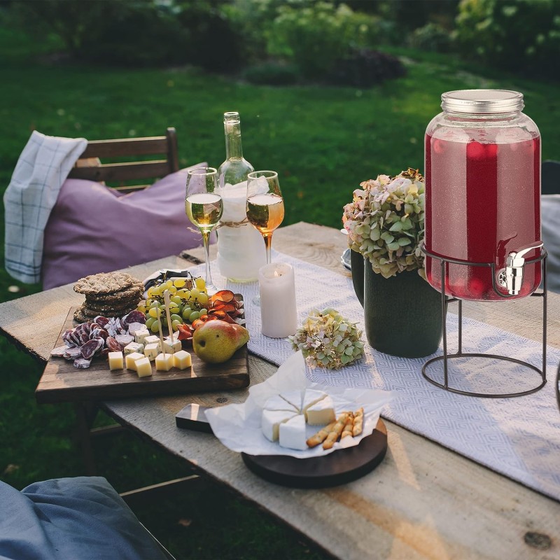 Verre distributeur de boissons avec robinet set de