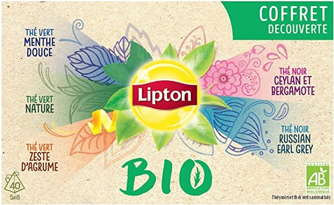 Lipton Bio Coffret Découverte Assortiment de Thés