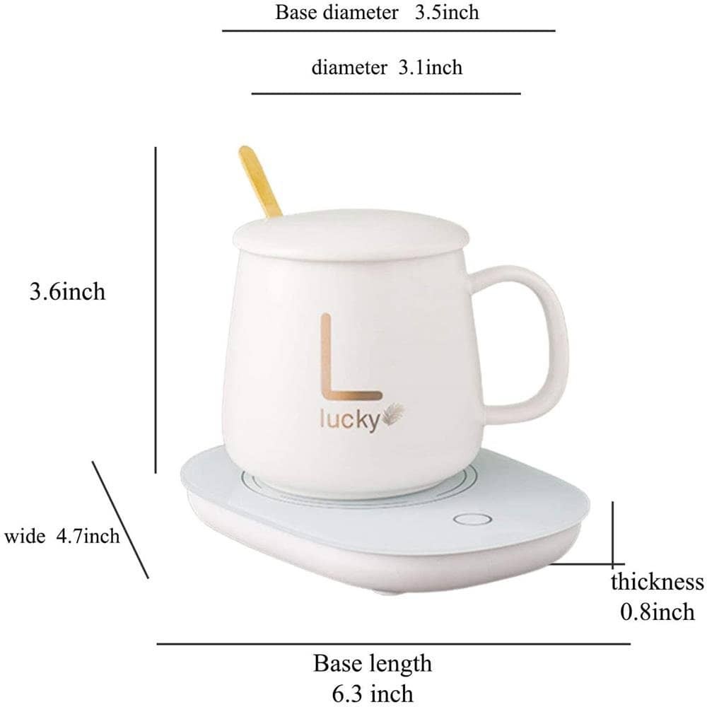 Pack De Tasse En Céramique Avec Lucky Chauffage Chauffe-tasse USB