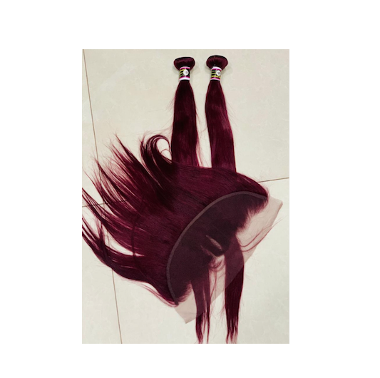 Cheveux 2 Boules avec closures -Longueur 30" pouces