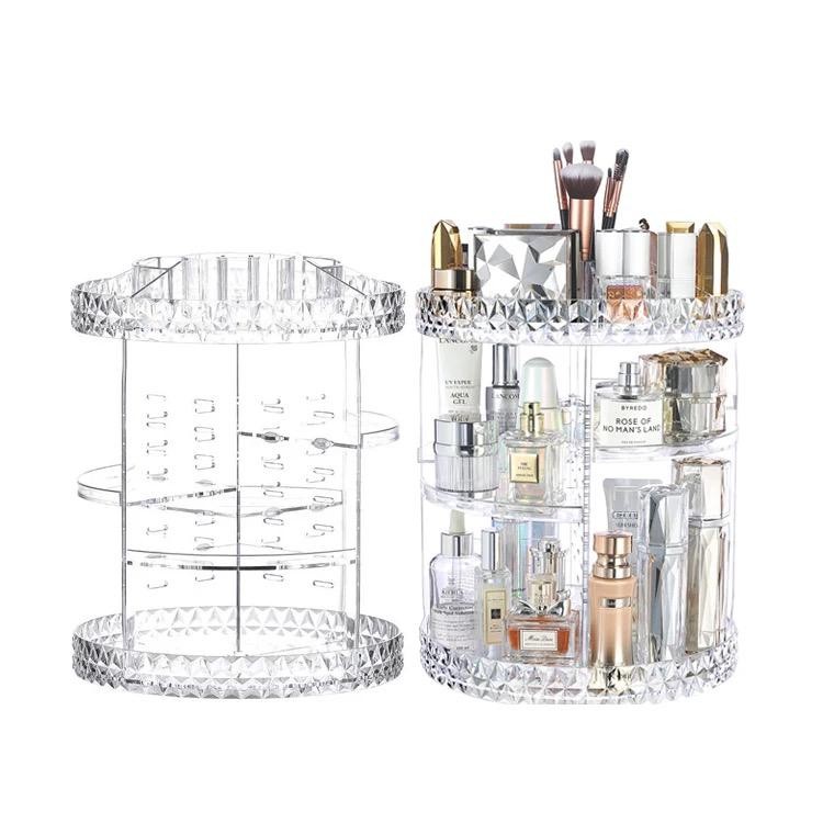Boîte De Rangement De Cosmétiques Rotative À 360°, Organisateur De Maquillage