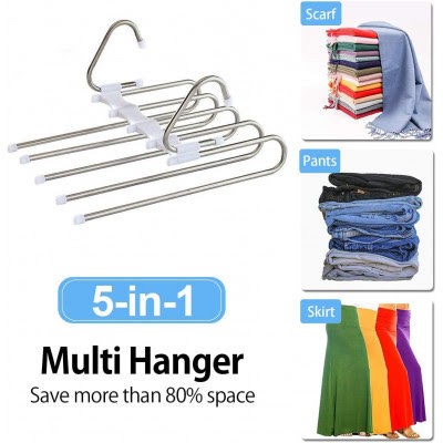 Multi Hanger 5 en 1 Pour Vêtements Mural