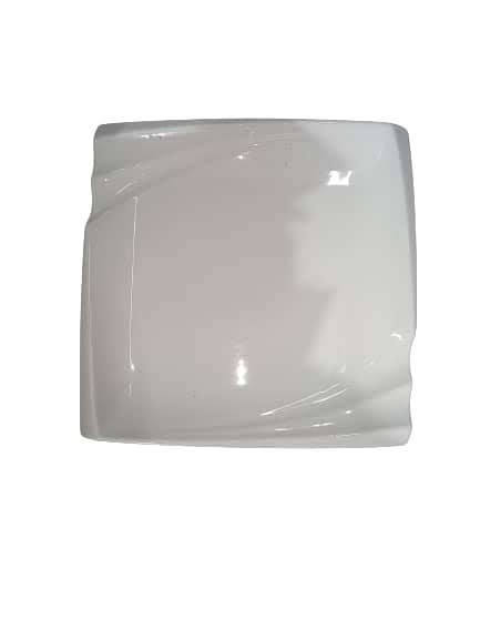 Lot De 6  Plat En Mélanine Pour Desserts En Forme Carré Blanc