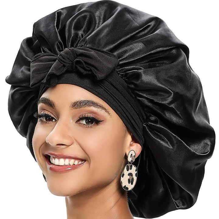 Bonnet en soie pour les bonnets de cheveux naturels pour les