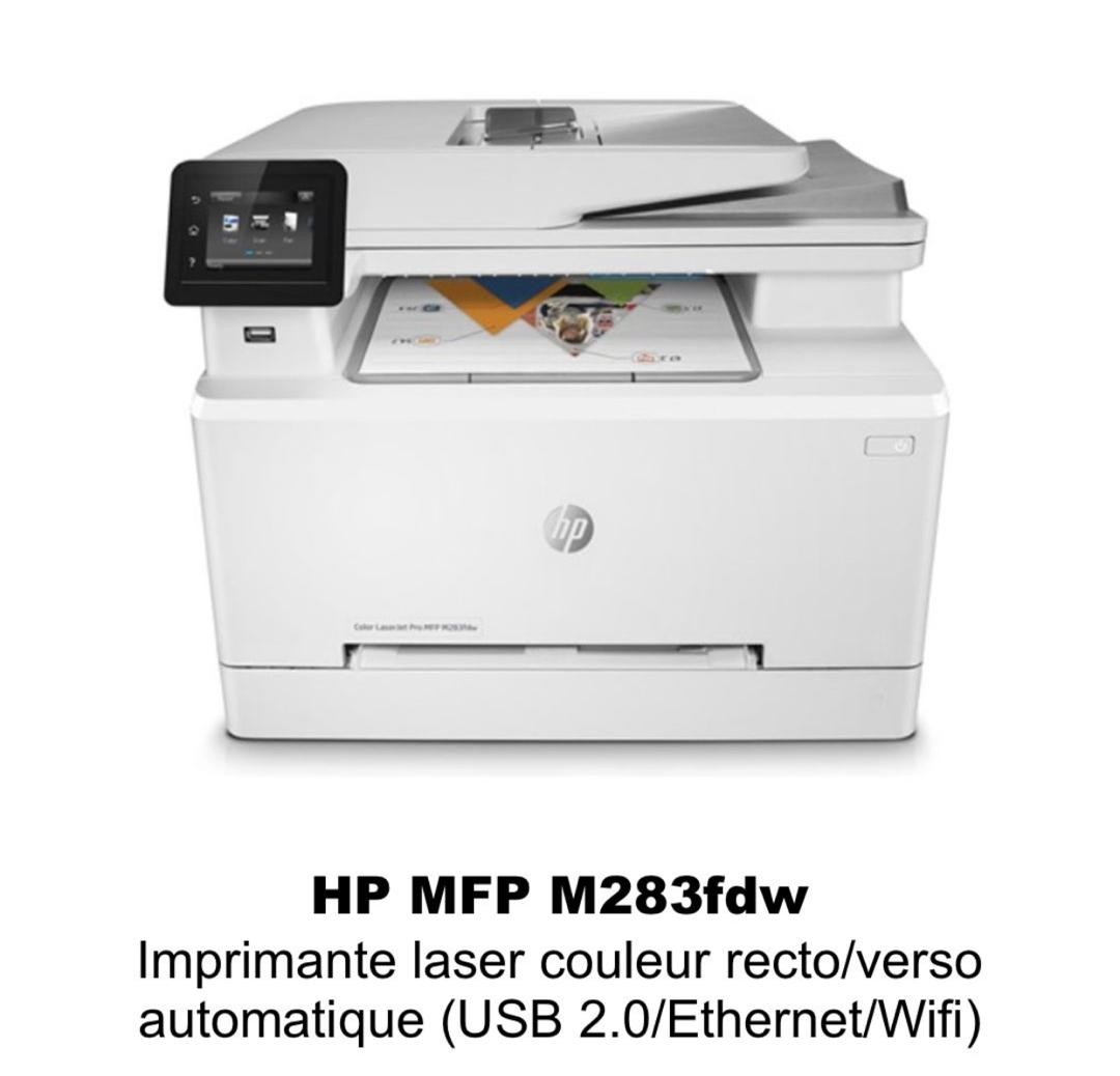 IMPRIMANTE HP LASERJET MULTIFONCTION COLOR PRO MFP M283 fdn 22 ppm