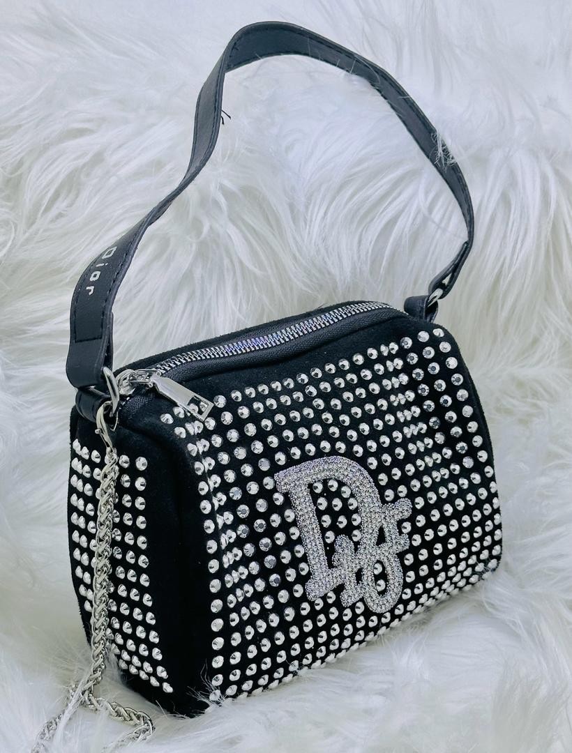 Sac à main à strass pour femme avec chaîne et diamants brillants