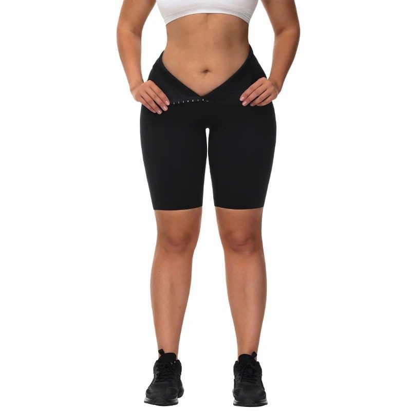 Biker Short Avec Néoprène, Taille Haute Pour Contrôler La Taille Et L'abdomen, Short En Néoprène Avec Doublure En Polyuréthane Pour Augmenter La Température Du Corps Et Stimuler La Transpiration En Pe