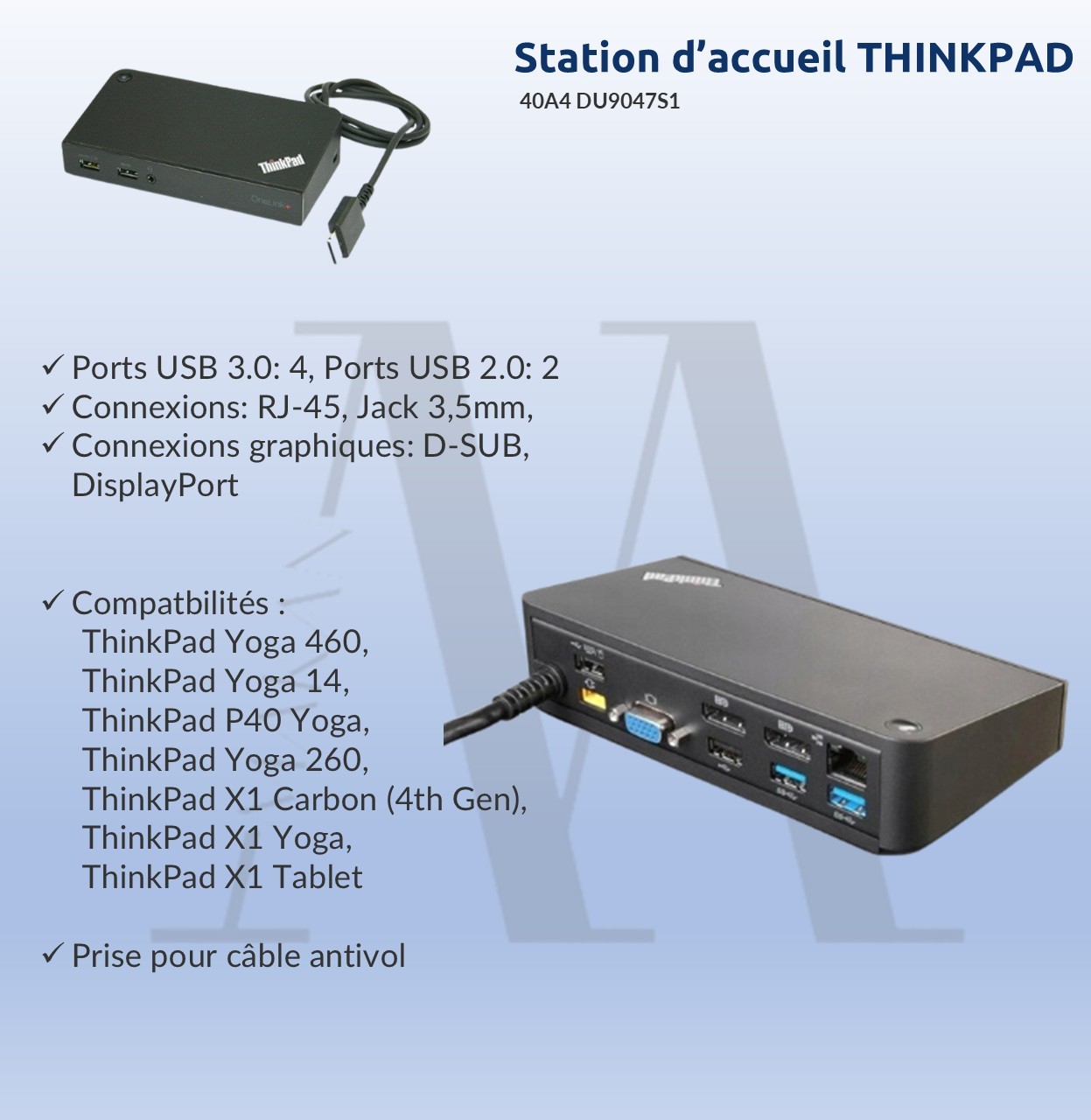 Station d'accueil Lenovo Thinkpad