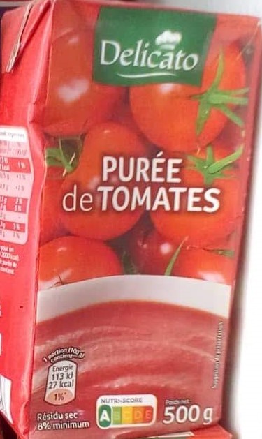 Purée De Tomates - Delicato - 500 G