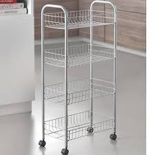 Etagère 4 niveaux, Rangement De Fruit, Metaltex Chariot multiusages 4 tages Revtement Polytherm