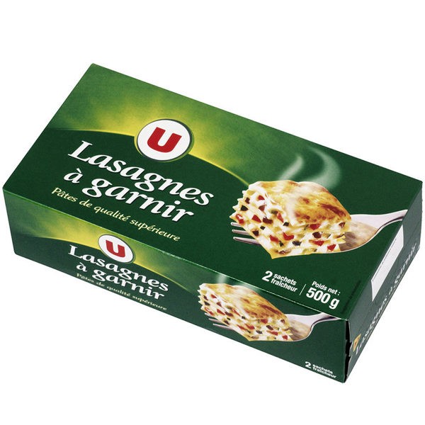 Lasagnes Qualité Supérieure - Pâtes De Qualité- 500 g