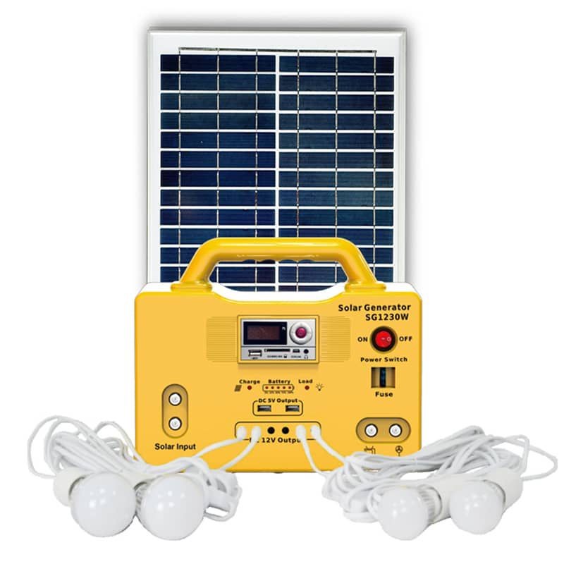 Kit Solaire Panneau 50W+ 6 Lampes