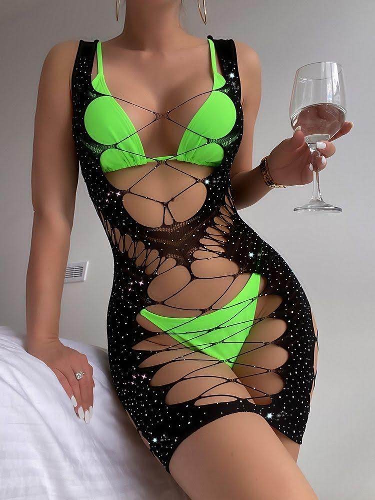 Jupe Une Pièce Sexy Pour Femmes, Costume, Tentation, Perspective, Filet, Robe Sexy, Sex Shop