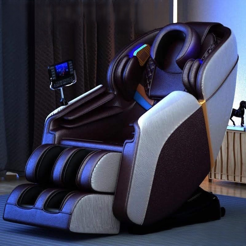 Grande Chaise De Massage Avec Ecran Shiatsu Intelligente, Grande Fauteuil De Massage Complète De Luxe De Haute Qualité  Corps, taille, pied, cou, maison, jambe, Balayage Corporel, Soulage La Fatigue,