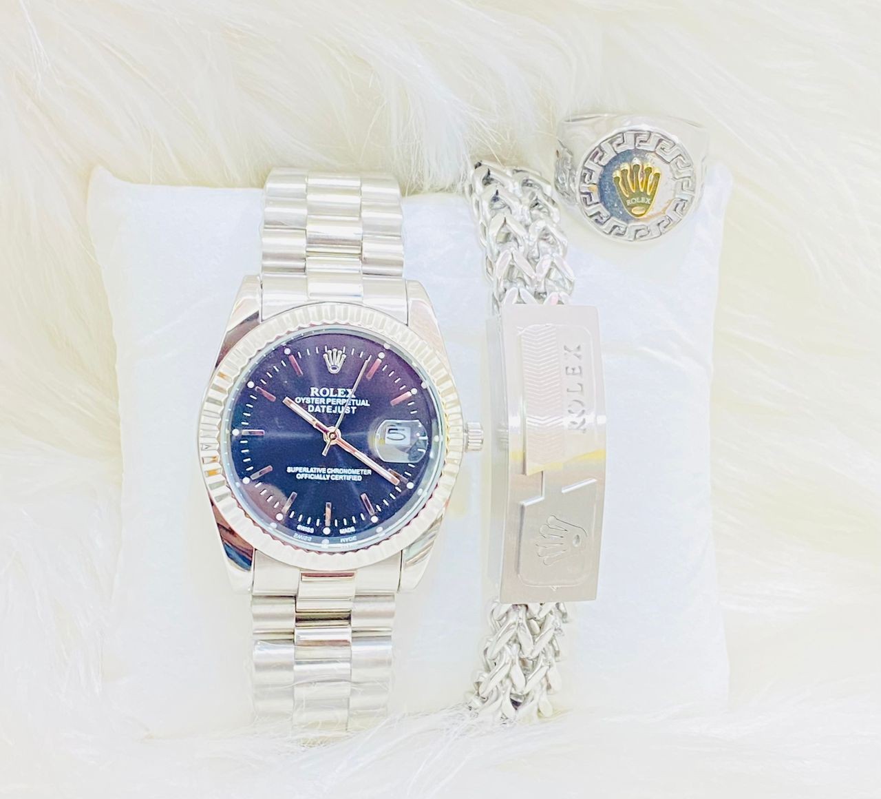 Ensemble 3 Pièces Montre Bracelet Et Bague,  Original De Qualité Supérieur, Pour Les Cadeaux Les Mariages, Pour Les  Événements