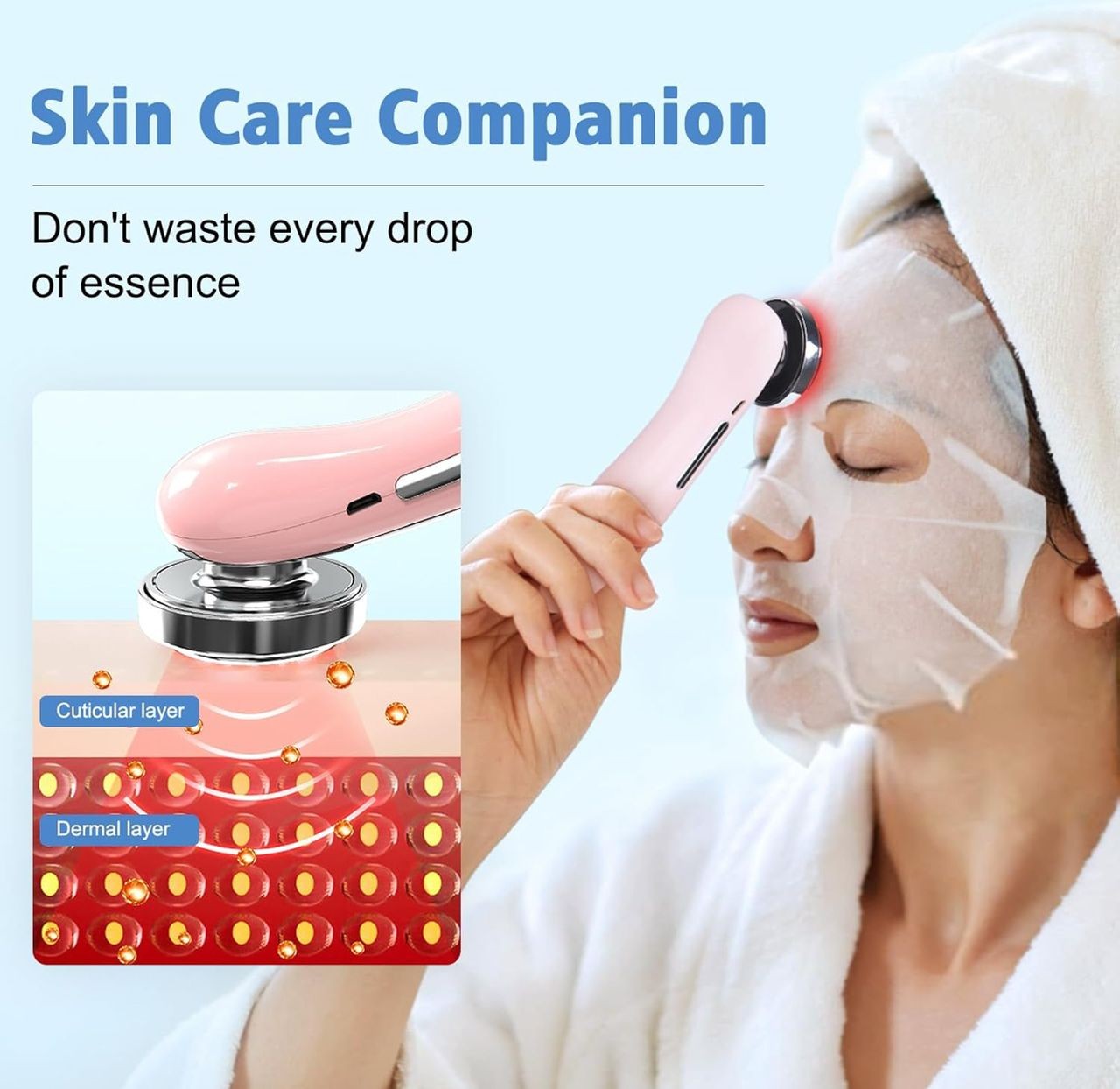 Masseur Facial Anti-Rides, Anti-âge, Améliore, Raffermit et Lisse la Peau