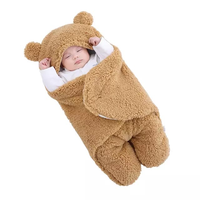 Yanding Gigoteuse Enveloppée, En Forme D'ours En Peluche, Convient Pour Les Bébés De 0 À 6 Mois, Couvertures En Peluche Unisexe, Facile À Nettoyer