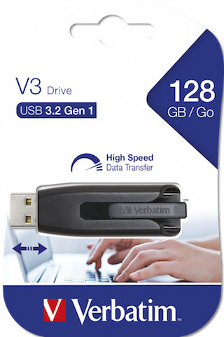 Clé USB 3.2 Gen 1 Verbatim V3 128Go