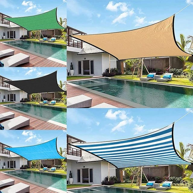 Grand abri solaire d'extérieur pour balcon, voile d'ombrage de piscine, auvent de camping, gril d'ombrage pour modification du jardin, protection des plantes