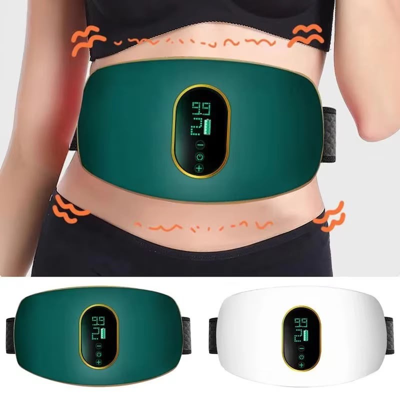 Ceinture Massante Abdominale Sans Fil 3-en-1 - Électrostimulation EMS, Vibrations & Chauffage Infrarouge