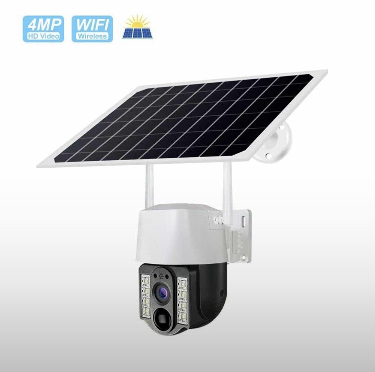 4G Solaire PTZ extérieur WiFi caméra IP caméra de Surveillance Solaire Alarme PIR Audio bidirectionnel Couleur Vision Nocturne (Color : 4G Camera Only)