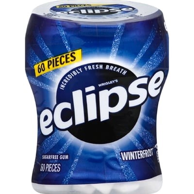Eclipse Winterfrost Gomme sans sucre, bouteille de 60 pièces