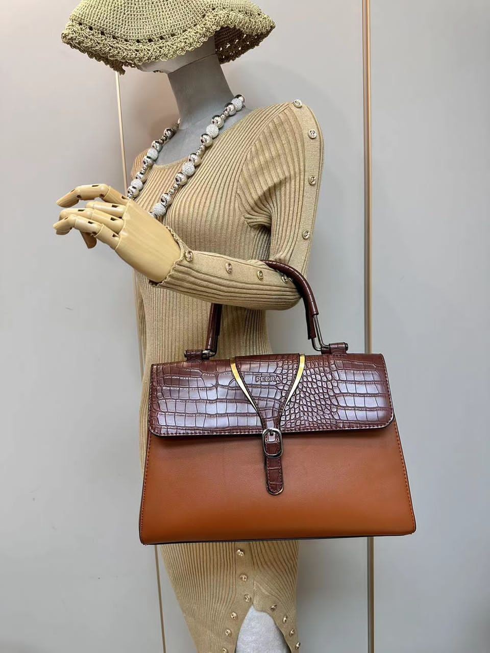 Sacs à main de style européen et américain pour femmes, sacs à main portables, gaufrage à la mode, Dominoring Prairie Wenciinitiés