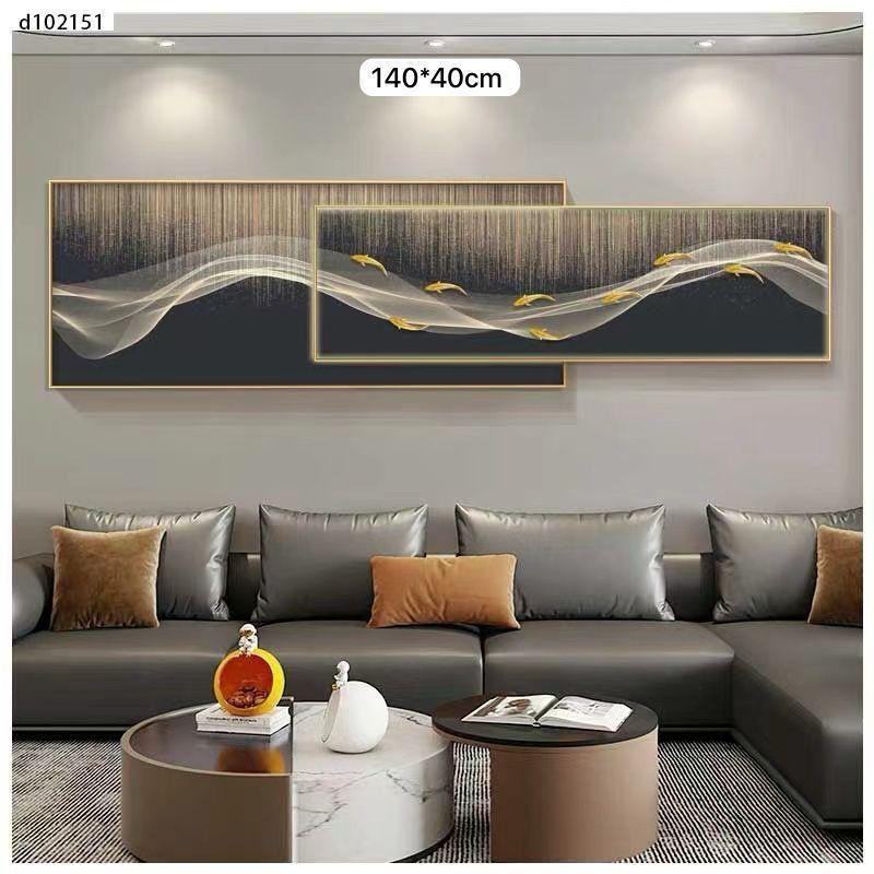 Affiche Décoration Murale, Décoration Murale Chambre,2 Pièces Abstraite Décoration Murale, Tableau Décoration Murale 140*40cm