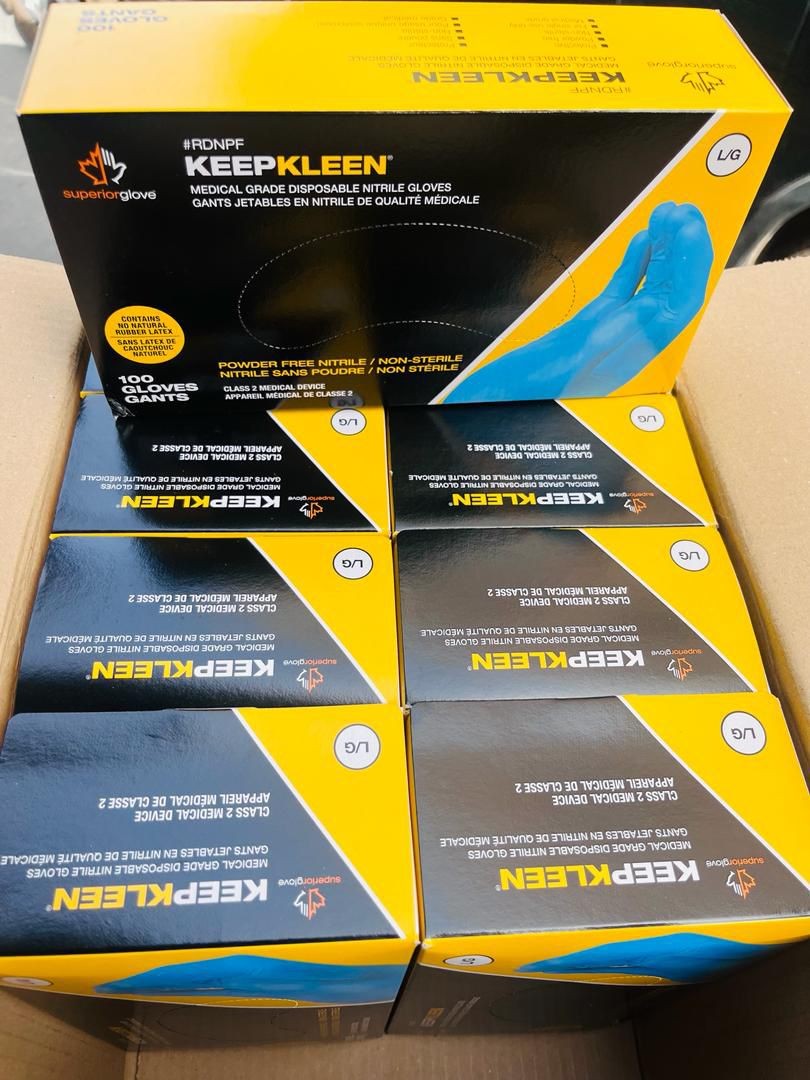 Gants jetables en nitrile de qualité médicale, bleu