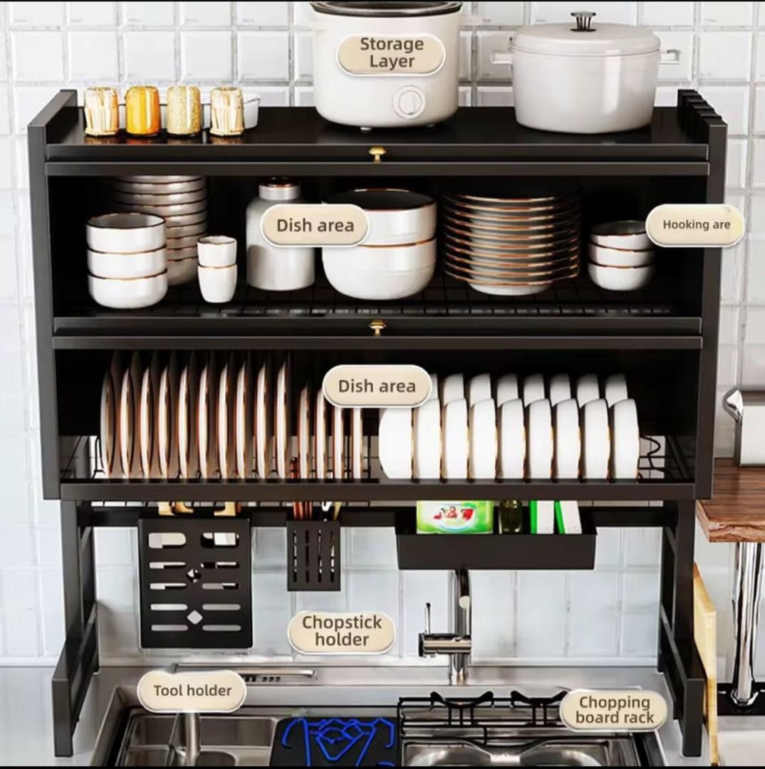 Égouttoir pour ustensiles de cuisine et vaisselle pour évieren Fer