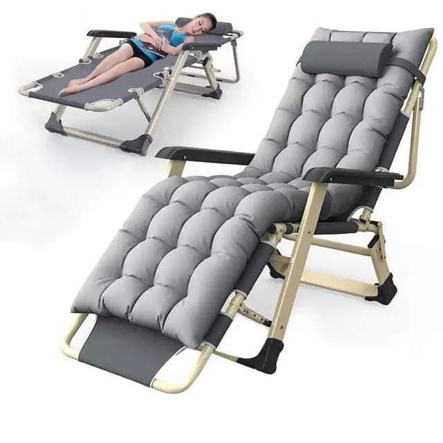 Chaise longue inclinable zéro gravité pour bureau, chaise de sieste, lit pliant, chaise de terrasse, chaise de plage